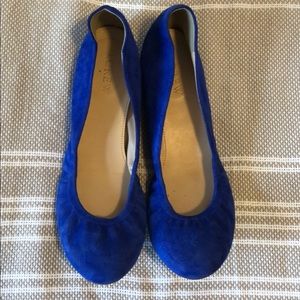 J. Crew Cece Ballet Flat, Blue Suede